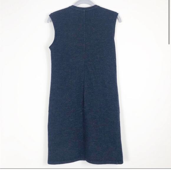 J brand Chatelet wool blend navy zipper dress - Picture 3 of 13